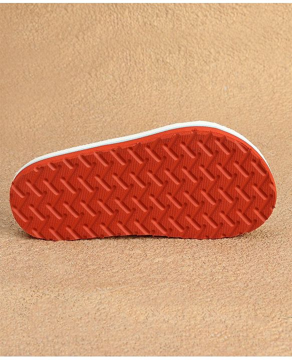 Cute Walk by Babyhug Slip On Flip Flops with Giraffe Print - Orange