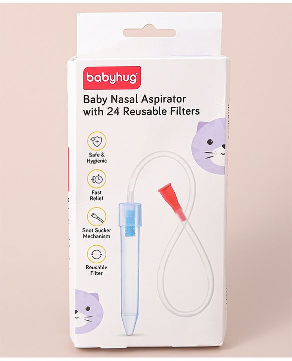 Babyhug Baby Nasal Aspirator With 24 Sponge Filters  - Blue