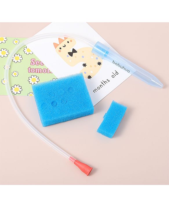 Babyhug Baby Nasal Aspirator With 24 Sponge Filters  - Blue