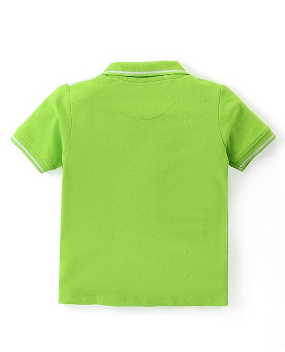 Babyhug Single Jersey Knit Half Sleeves T-Shirt & Shorts With Text Print - Green