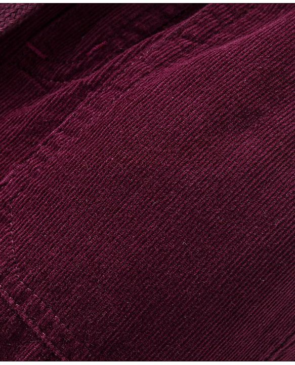 Babyhug Cotton Lycra Full Length Solid Corduroy Pants -Wine