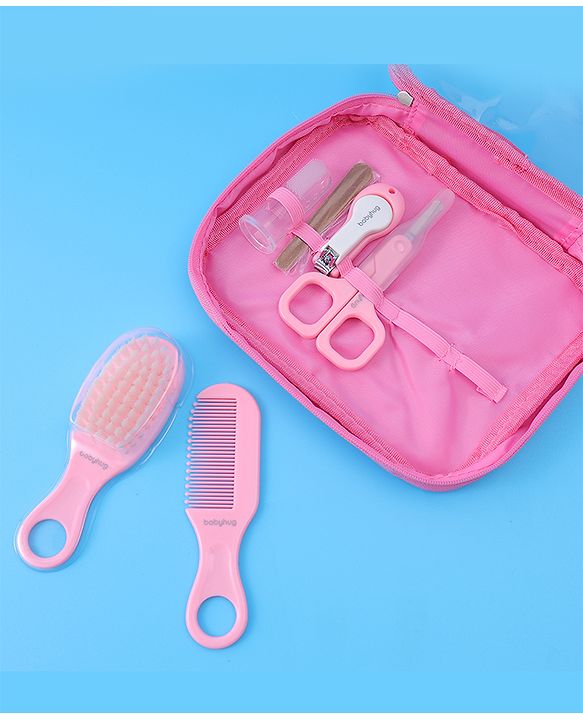 Babyhug Grooming Kit Pink - 7 Pieces - L 19 x B 18.5 x H 2 cm Pink
