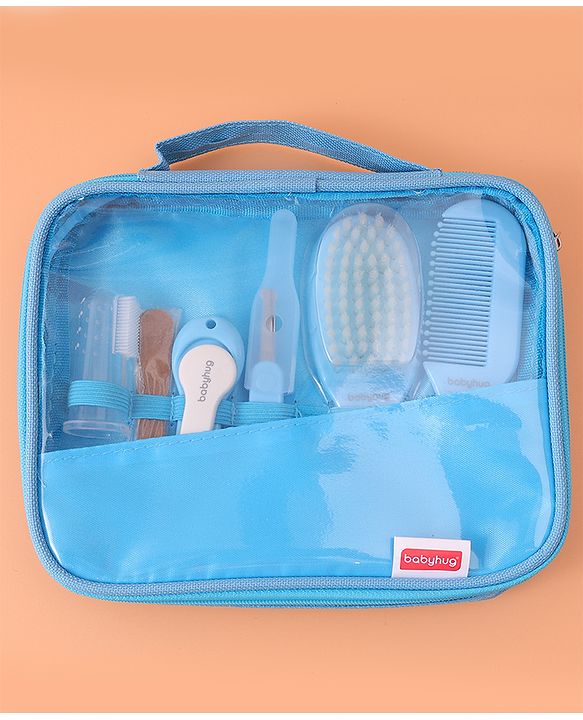 Babyhug Grooming Kit Blue - 7 Pieces - L 19 x B 18.5 x H 2 cm Blue
