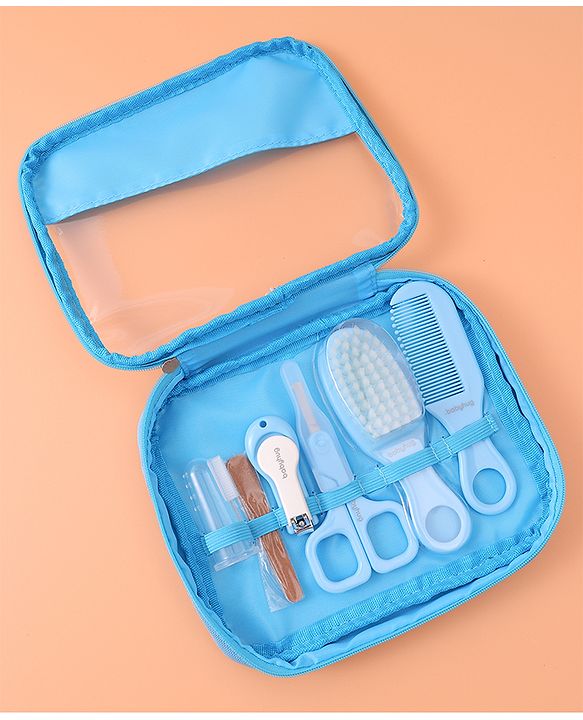 Babyhug Grooming Kit Blue - 7 Pieces - L 19 x B 18.5 x H 2 cm Blue