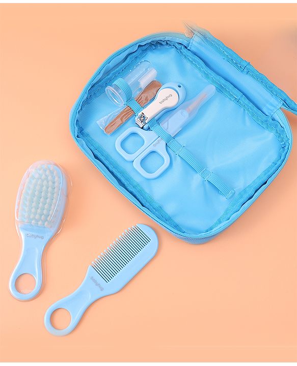 Babyhug Grooming Kit Blue - 7 Pieces - L 19 x B 18.5 x H 2 cm Blue