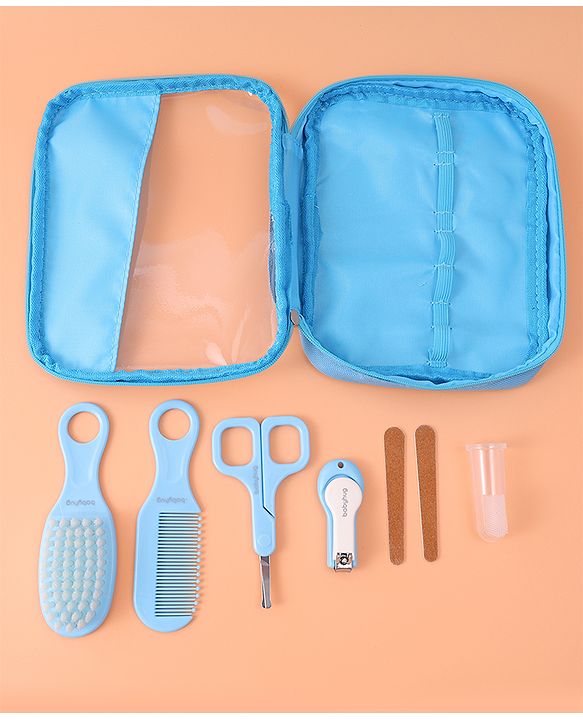 Babyhug Grooming Kit Blue - 7 Pieces - L 19 x B 18.5 x H 2 cm Blue