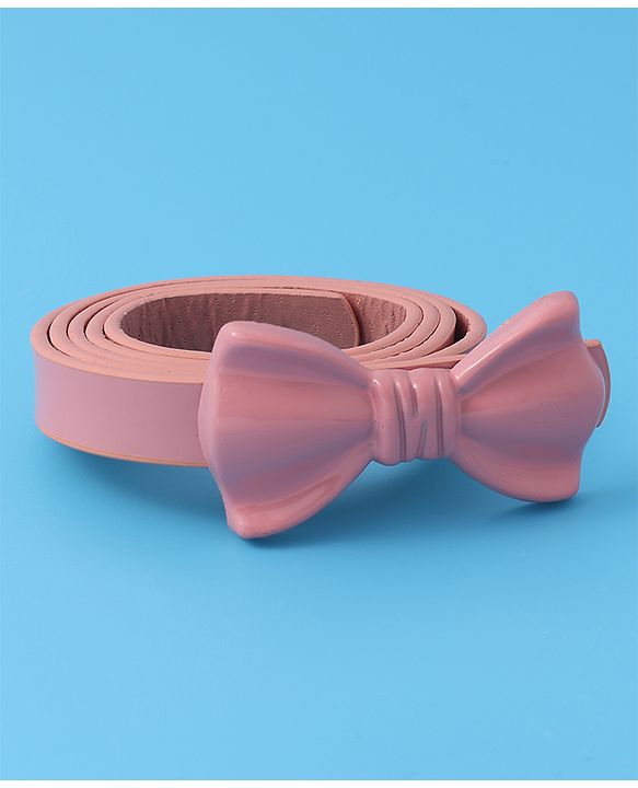 Pine Kids Belts with Bow Applique - Pink