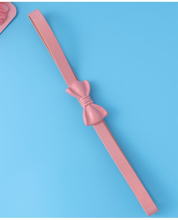 Pine Kids Belts with Bow Applique - Pink