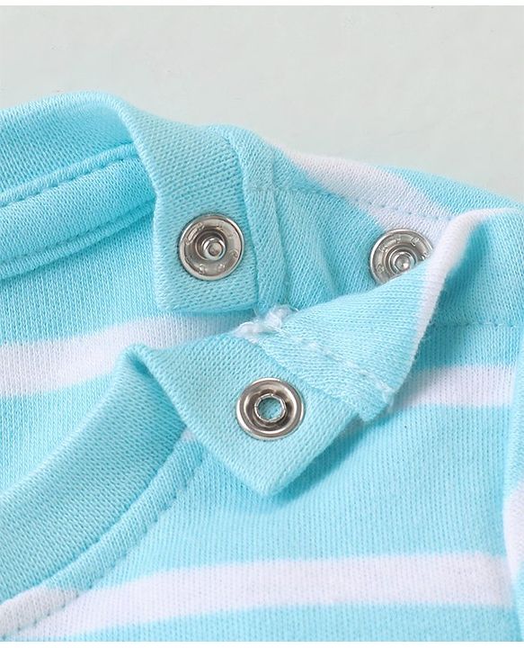 Babyhug 100% Cotton Half Sleeves Romper Fruit Print - Blue