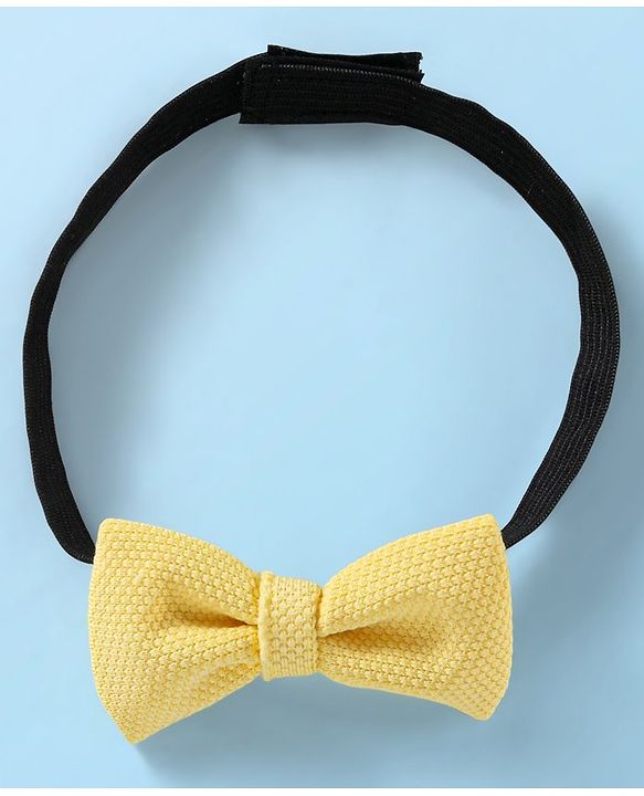 Babyhug Half Sleeves Shirt & Shorts with Suspenders Bow - Yellow