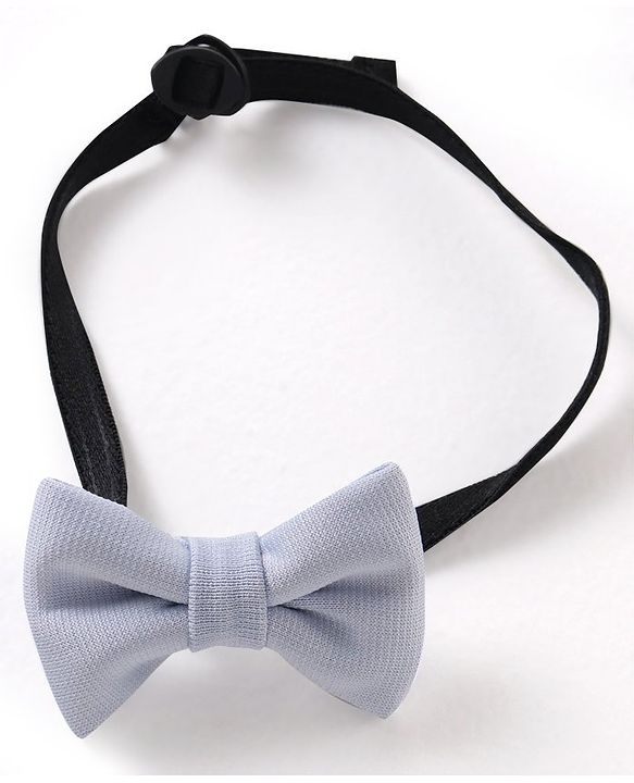 Babyhug Knit Full Sleeves Printed Party Shirt & Trousers with Cap Bow & Suspender - Navy Blue & Grey