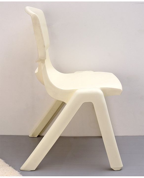 Babyhug Strong and Durable  Plastic School Study Chair Medium Size - White