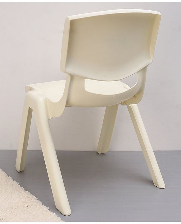 Babyhug Strong and Durable  Plastic School Study Chair Medium Size - White