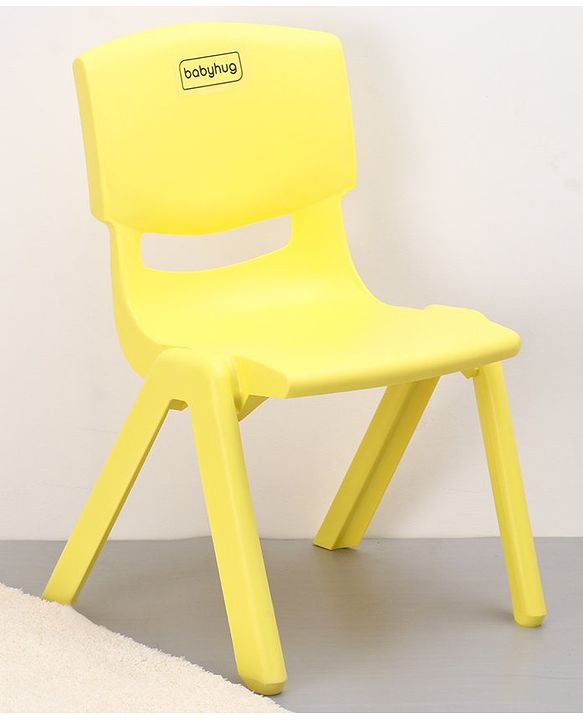 Strong and Durable  Plastic School Study Chair Medium Size -  Lemon Yellow