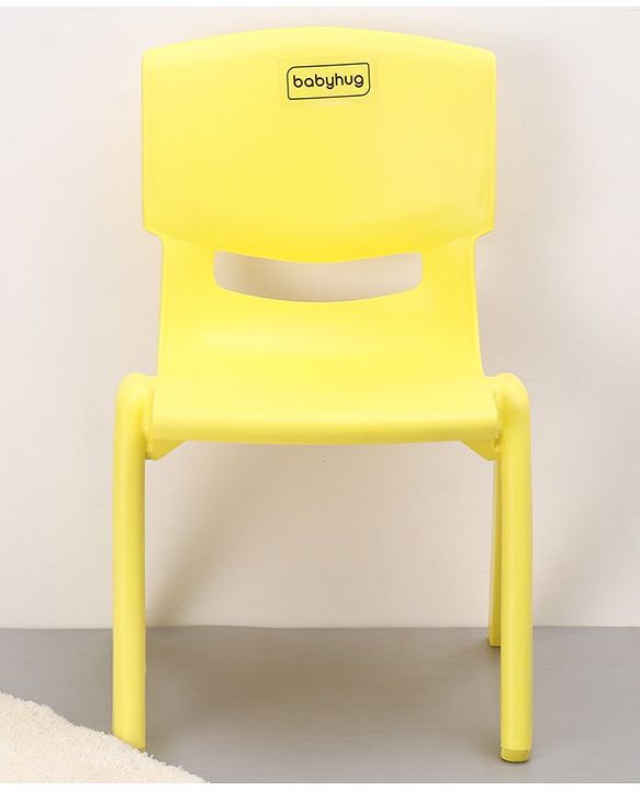 Strong and Durable  Plastic School Study Chair Medium Size -  Lemon Yellow