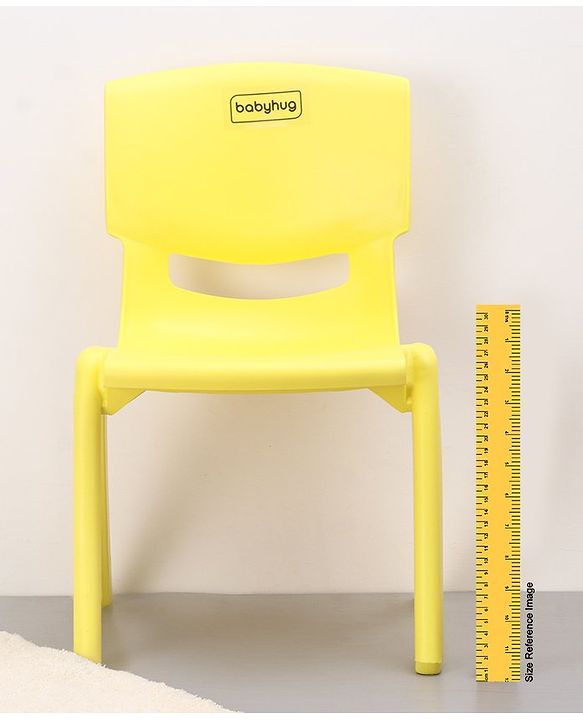 Strong and Durable  Plastic School Study Chair Medium Size -  Lemon Yellow