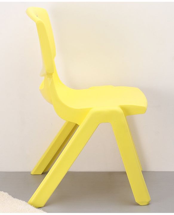 Strong and Durable  Plastic School Study Chair Medium Size -  Lemon Yellow