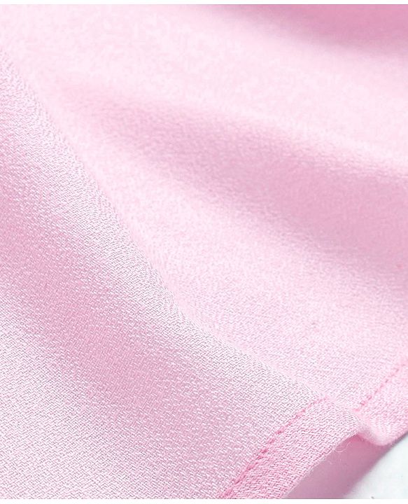 Babyhug Viscose Cotton Woven Half Sleeves Frock with Pleated Detailing & Sling Bag - Pink