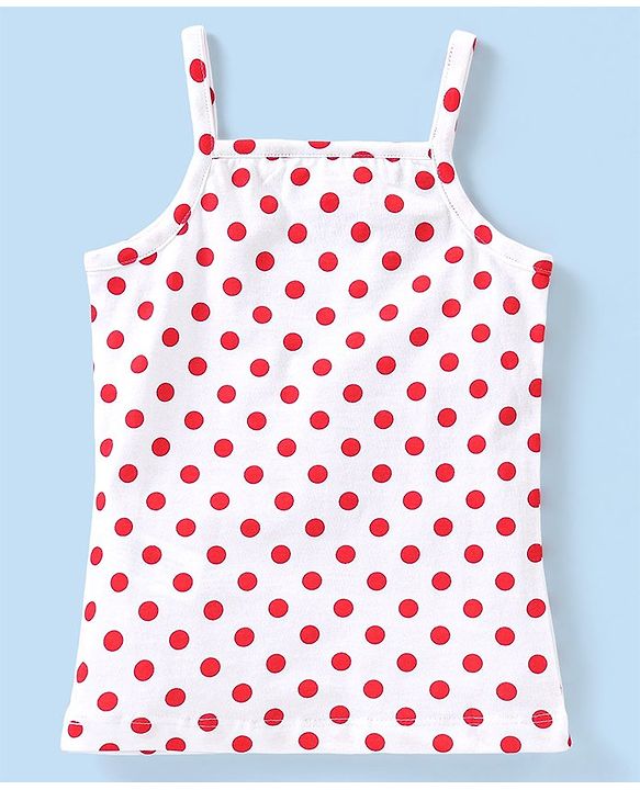 Babyhug 100% Cotton Sleeveless Slips Pack of 3 - Red & Yellow