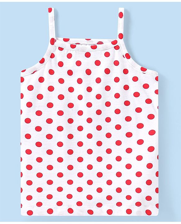 Babyhug 100% Cotton Sleeveless Slips Pack of 3 - Red & Yellow