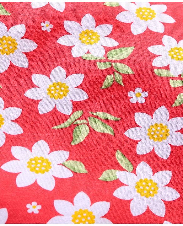 Babyhug 100% Cotton Sleeveless Slips Pack of 3 - Red & Yellow