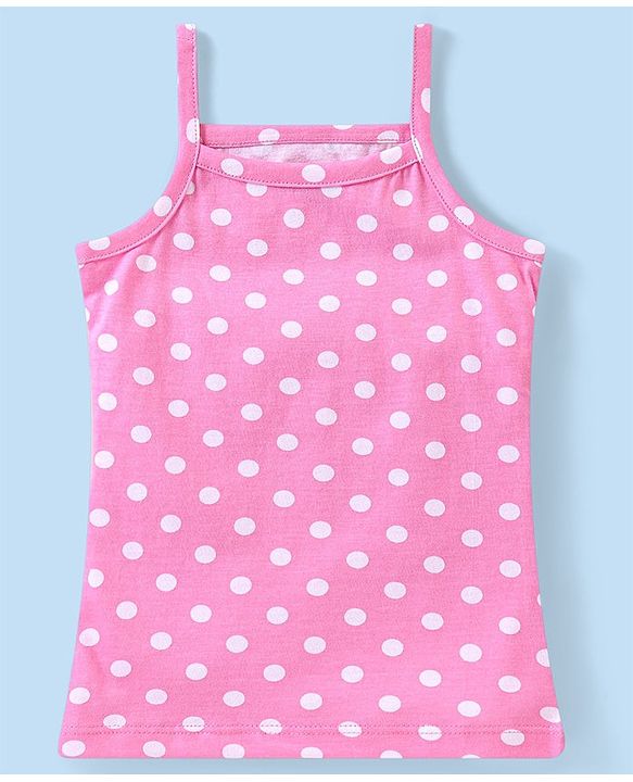 Babyhug 100% Cotton Sleeveless Slips With Floral & Rainbow Print Pack Of 3 - White Pink & Navy Blue