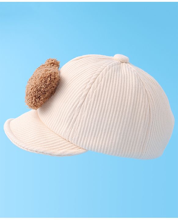 Babyhug Baseball Cap With Bear Applique - Brown