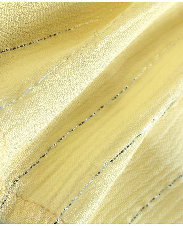 Babyhug Viscose Cotton Half Sleeves Drop Waist Frock with Embellishment - Yellow