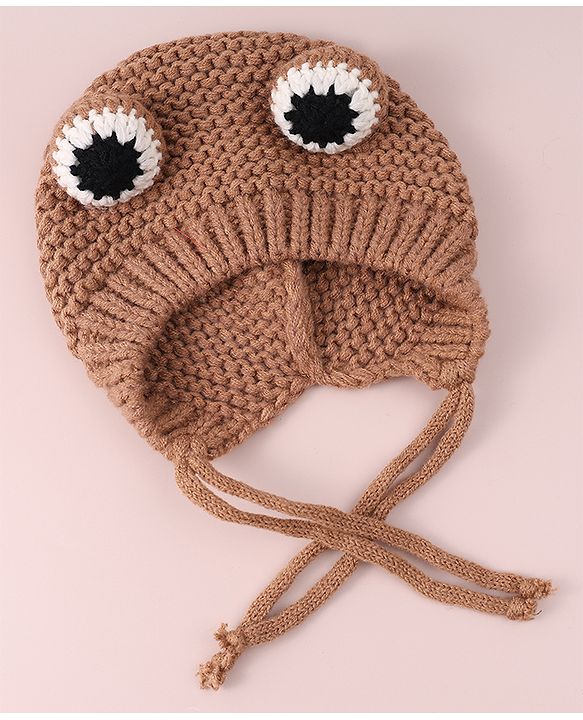 Babyhug Woollen Cap with Knot - Yellow