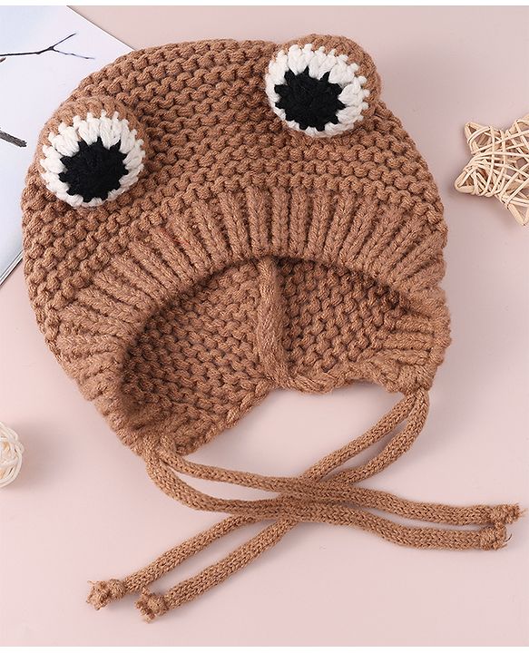 Babyhug Woollen Cap with Knot - Yellow