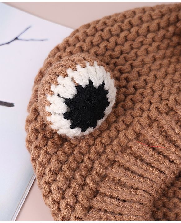 Babyhug Woollen Cap with Knot - Yellow