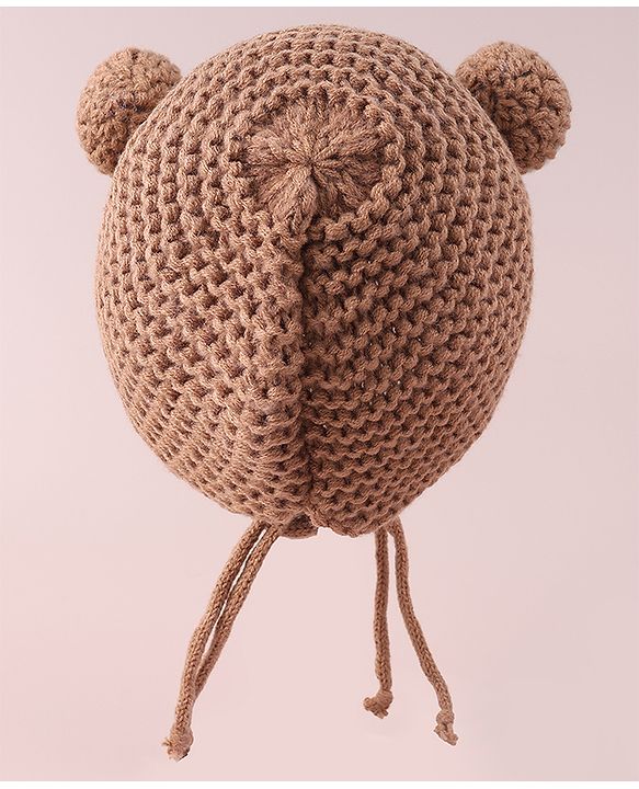 Babyhug Woollen Cap with Knot - Yellow