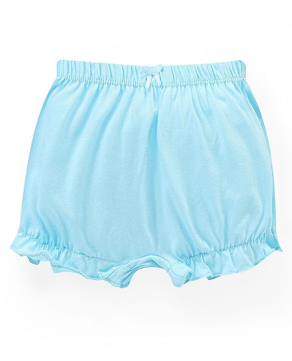 Babyhug 100% Cotton Knit Bloomer Pack of 3 - Multicolour
