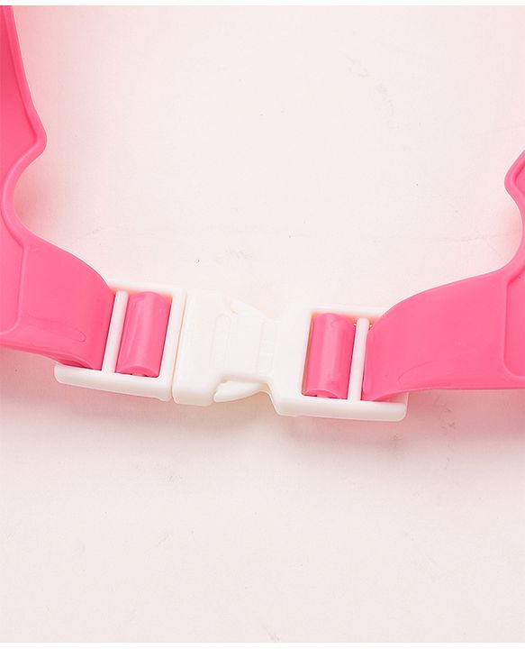Babyhug Adjustable Shower Caps with Buckle & crocodile Print - Pink