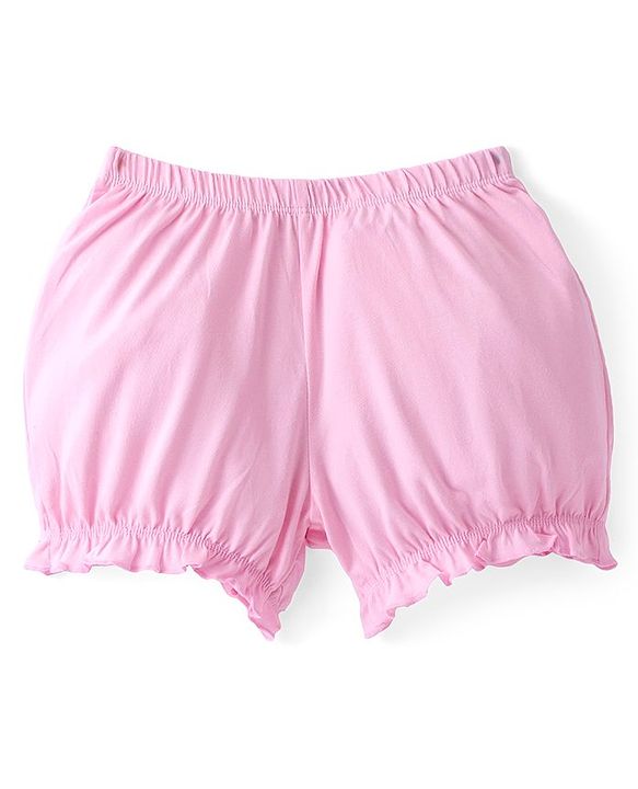Pine Kids Cotton Lycra Mid Thigh Solid Panties & Bloomers Pack of 3 - Pink