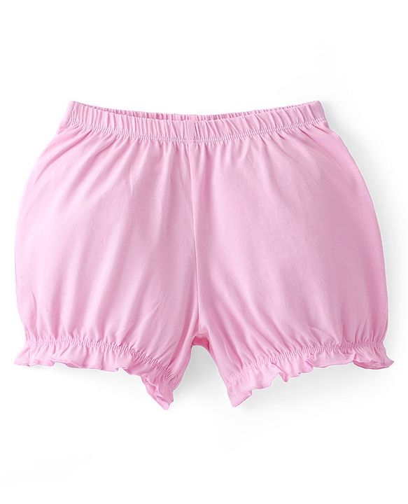 Pine Kids Cotton Lycra Mid Thigh Solid Panties & Bloomers Pack of 3 - Pink