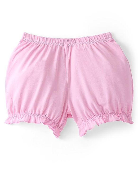 Pine Kids Cotton Lycra Mid Thigh Solid Panties & Bloomers Pack of 3 - Pink