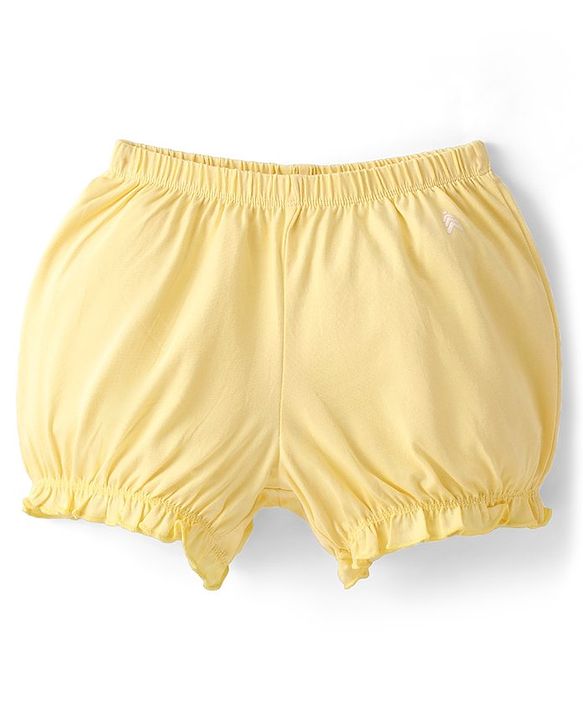 Pine Kids Cotton Lycra Mid Thigh Solid Panties & Bloomers Pack Of 3 - Multicolour