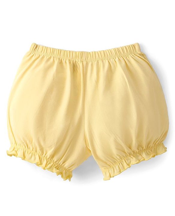 Pine Kids Cotton Lycra Mid Thigh Solid Panties & Bloomers Pack Of 3 - Multicolour
