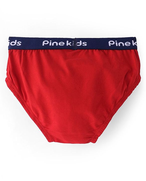 Pine Kids Cotton  Lycra Briefs Pack of 3  (Color May Vary)