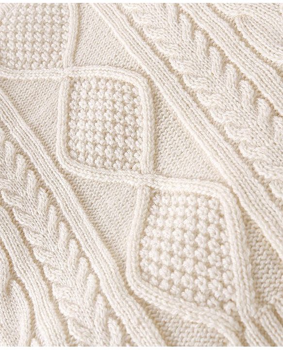 Babyhug Knitted Full Sleeves Pullovers Sweater With Cable Knit Design - Offwhite