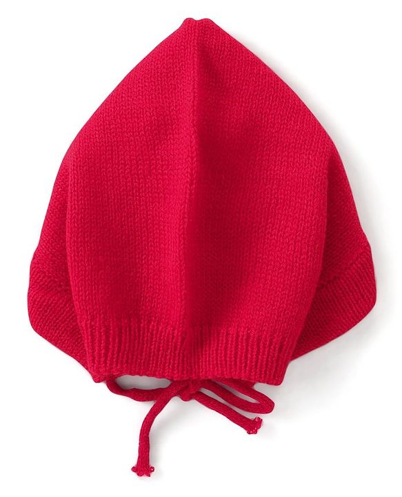 Babyhug Knit Full Sleeves Front Open Cable Knit Design Sweater Set with Cap & Booties - Red & Navy Blue
