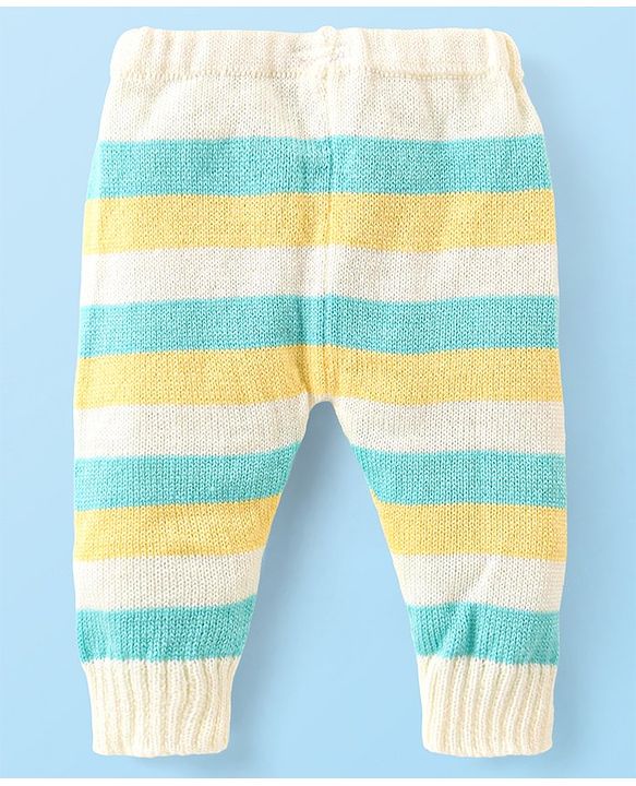 Babyhug Knitted Full Sleeves Baby Sweater Set with Cap & Booties Cable Knit Design - Multicolor