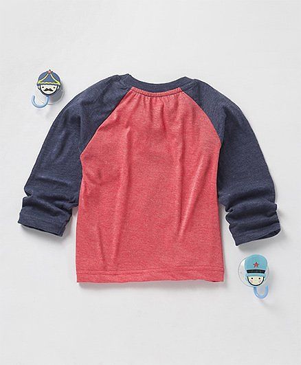 Babyhug Full Sleeves T-Shirt Robot Print - Red