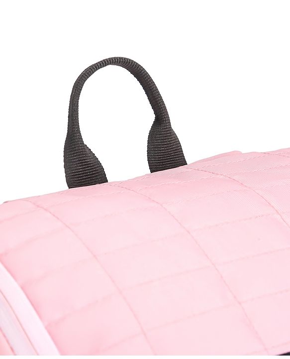 Babyhug Premium Quilted Stylish Water Resistant Diaper Backpack- Light Pink