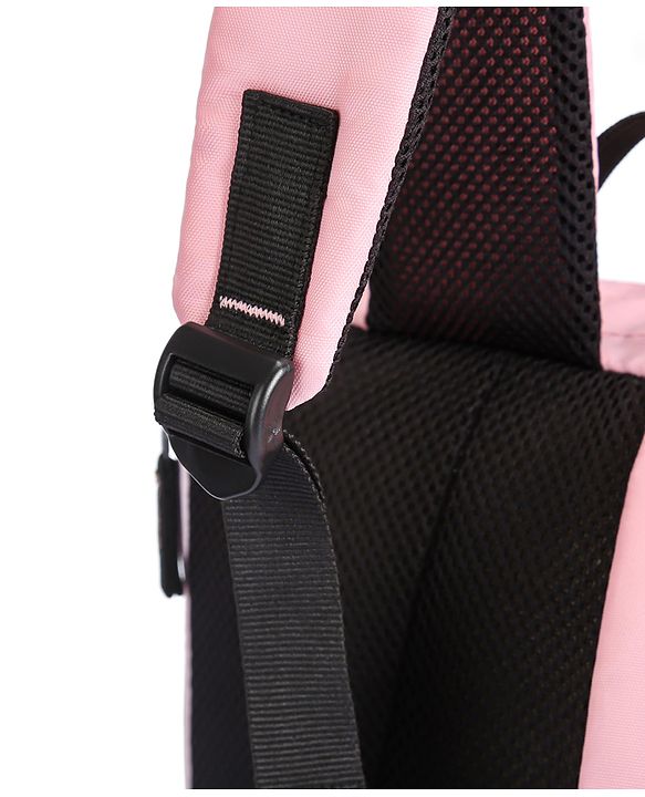 Babyhug Premium Quilted Stylish Water Resistant Diaper Backpack- Light Pink