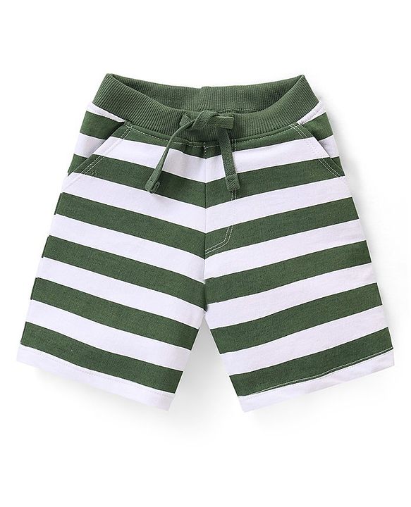 Babyhug Cotton Knit Half Sleeves Jungle Safari Print T-Shirt & Shorts Set - Green