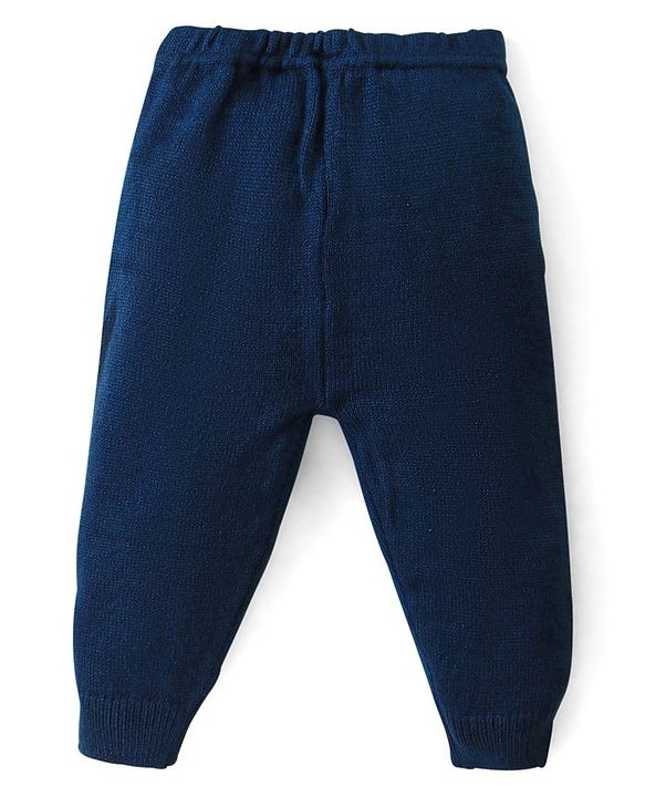 Babyhug Knit Full Sleeves Sweater Set with Colour Block Design & Number Embroidery - Grey & Red