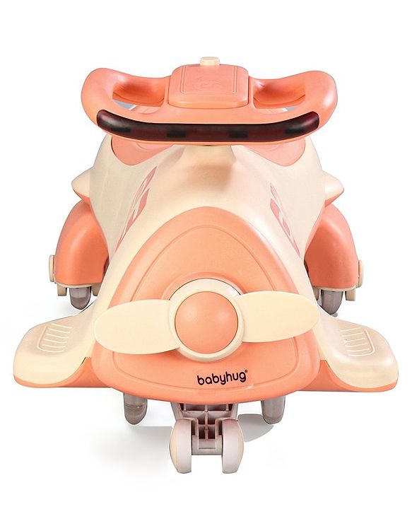 Babyhug Baby Magic Premium Aero Kids Magic Swing Car With Music Lights & ABEC 7 Bearing with PU LED Wheels - Orange