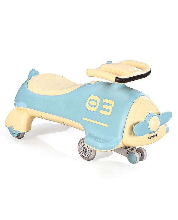 Babyhug Baby Magic Premium Aero Kids Magic Swing Car With Music Lights & ABEC 7 Bearing with PU LED Wheels - Orange